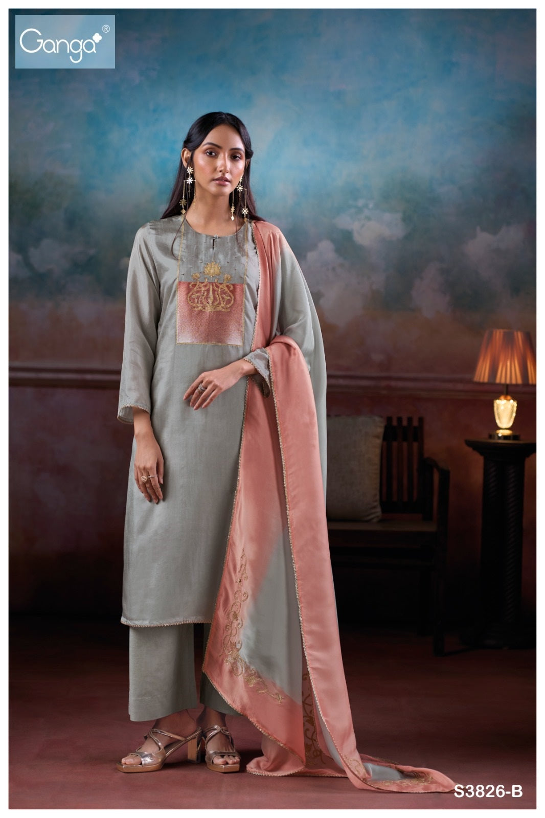 Fayora 3826 Ganga Premium Bemberg Plazzo Style Suits Exporter Gujarat