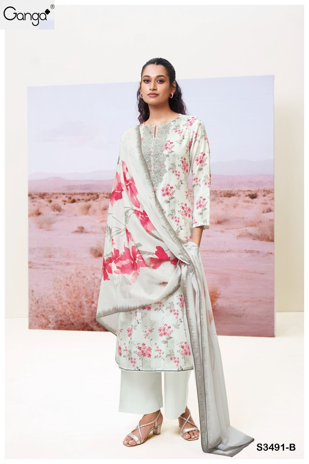 Fazeela 3491 Ganga Premium Cotton Plazzo Style Suits Wholesale