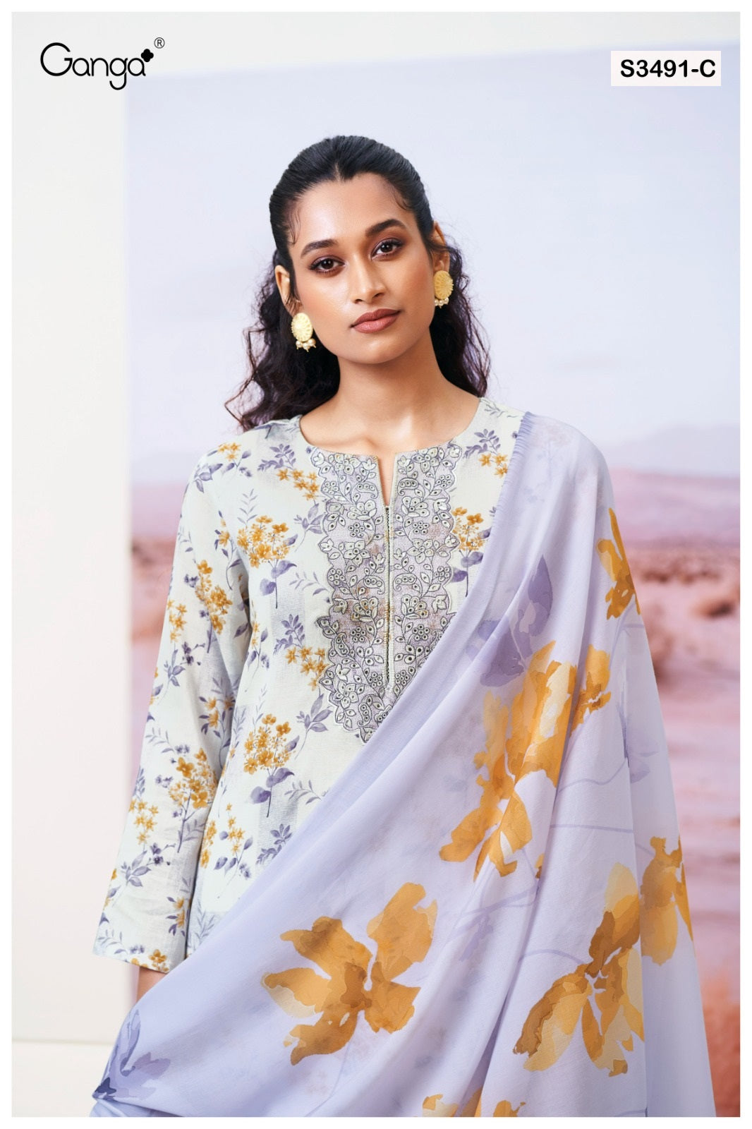 Fazeela 3491 Ganga Premium Cotton Plazzo Style Suits Wholesale