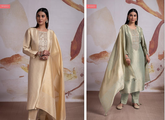 Fazeen Naariti Tissue Jacquard Pant Style Suits Wholesale Price