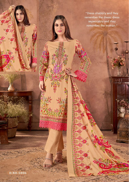 Fazilat Vol 5 Keshar Cotton Karachi Salwar Suits Wholesaler Ahmedabad