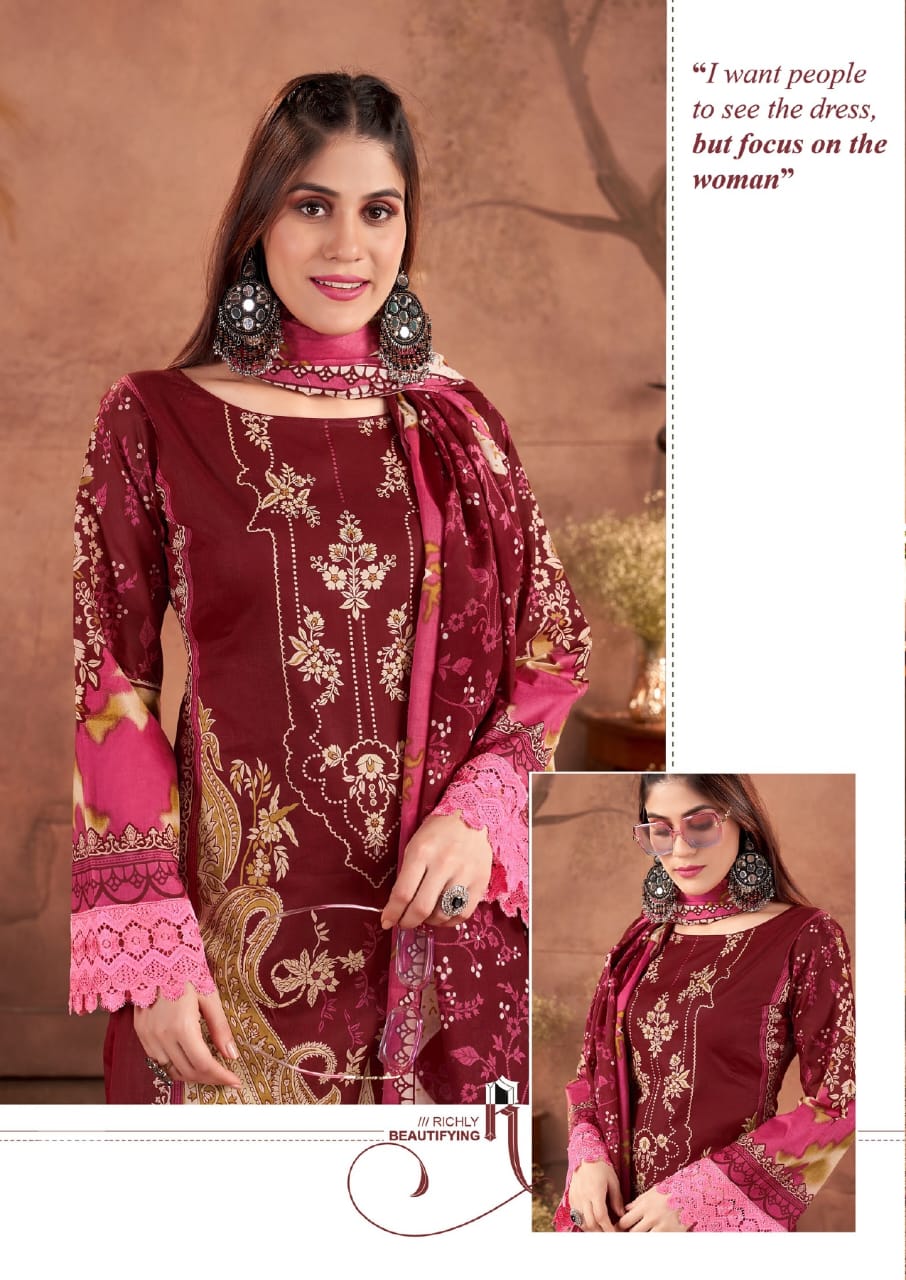 Fazilat Vol 5 Keshar Cotton Karachi Salwar Suits Wholesaler Ahmedabad