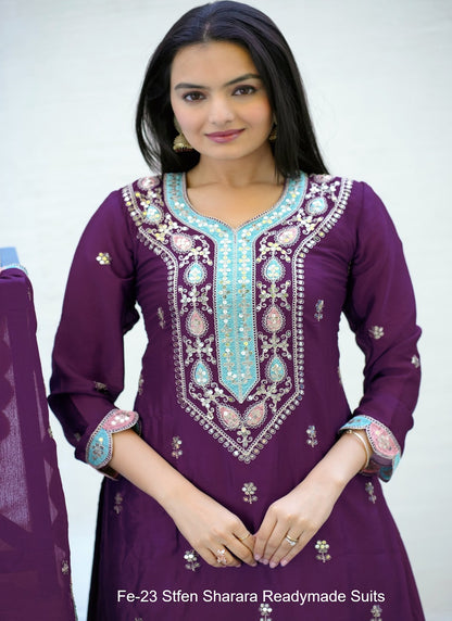 Fe-23 Stfen Chinon Readymade Sharara Suits Supplier Gujarat