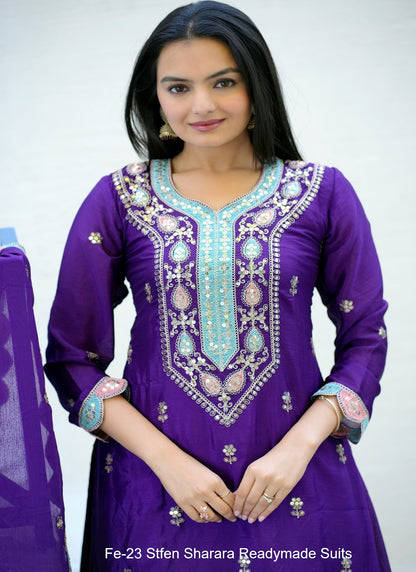 Fe-23 Stfen Chinon Readymade Sharara Suits Supplier Gujarat