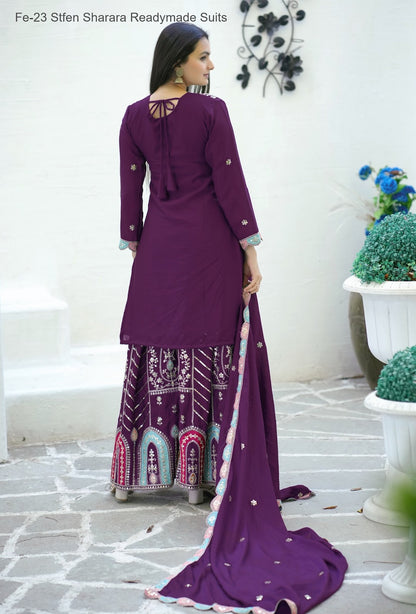 Fe-23 Stfen Chinon Readymade Sharara Suits Supplier Gujarat
