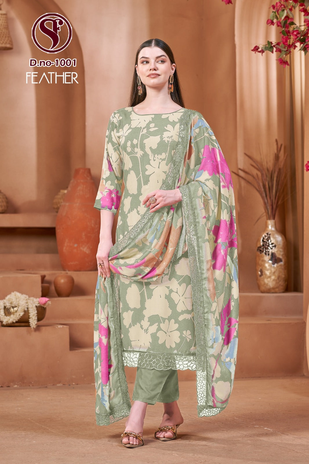 Feather Sweety Fashion Viscose Muslin Pant Style Suits Supplier India