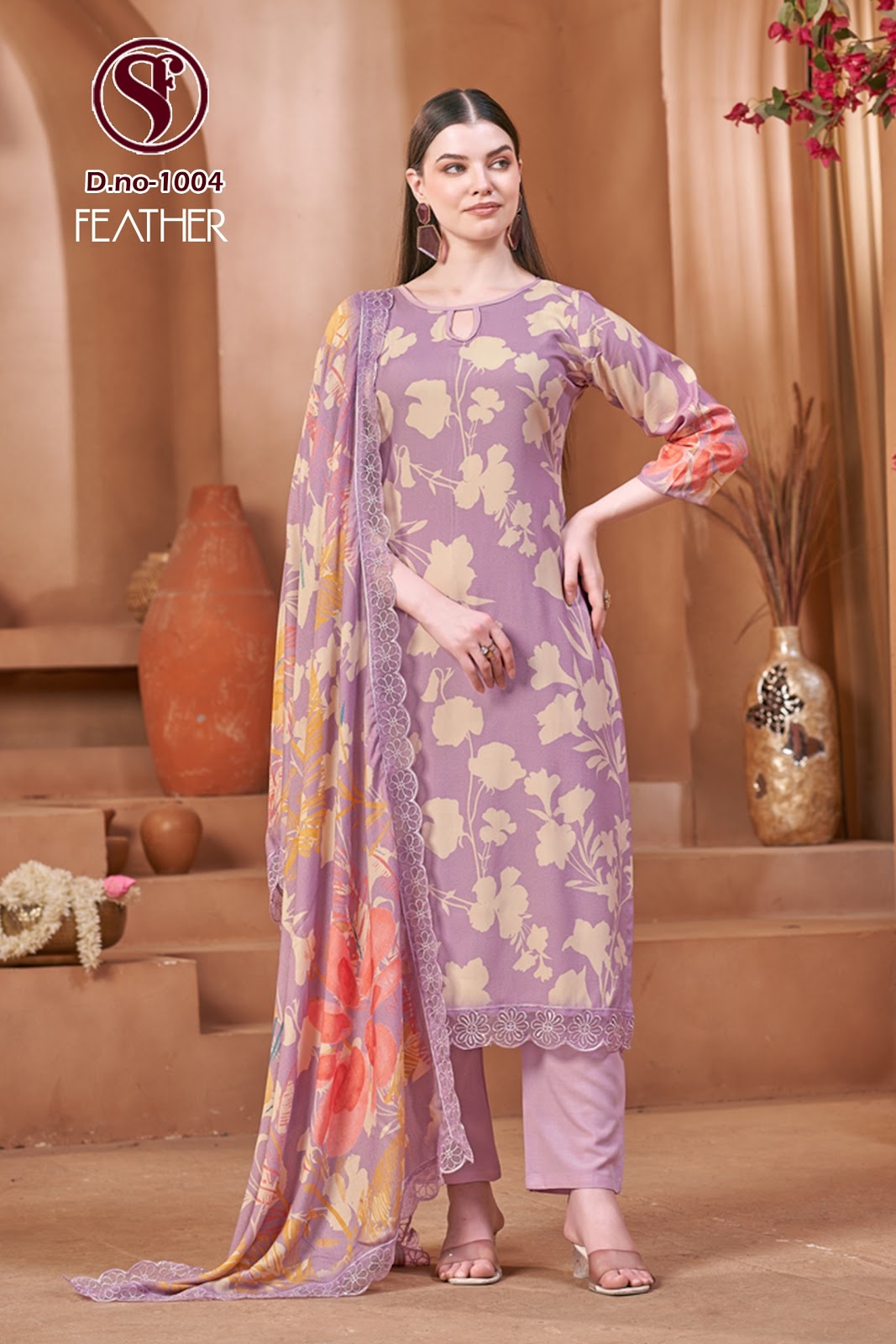Feather Sweety Fashion Viscose Muslin Pant Style Suits Supplier India