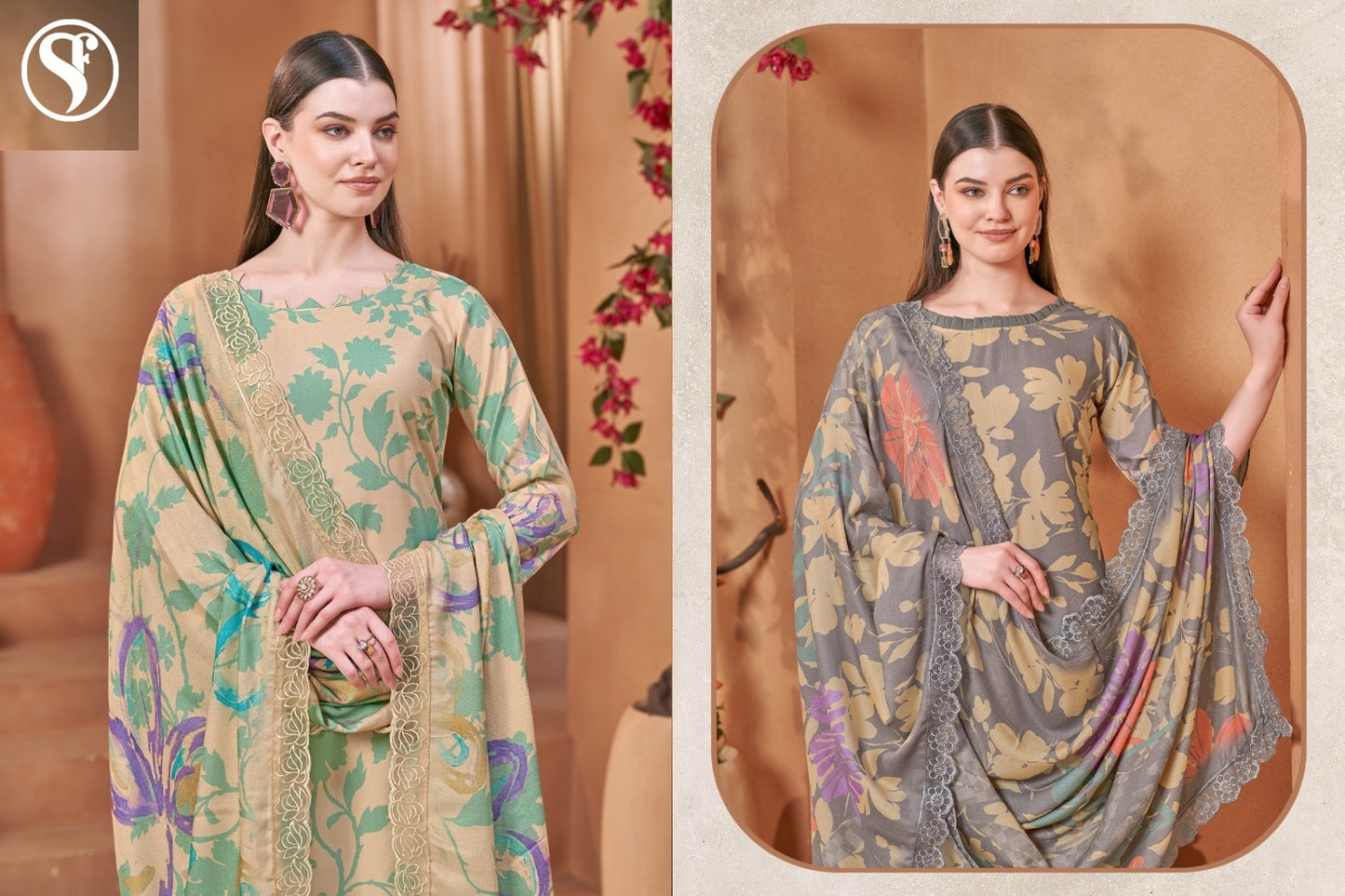 Feather Sweety Fashion Viscose Muslin Pant Style Suits Supplier India
