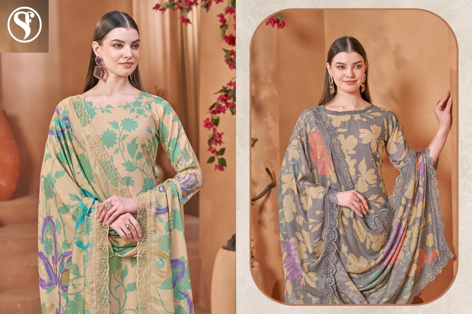 Feather Sweety Fashion Viscose Muslin Pant Style Suits Supplier India