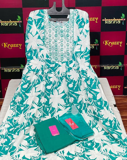 Feeding Queen 080325 Kanha Reyon Readymade Pant Style Suits Wholesaler Gujarat