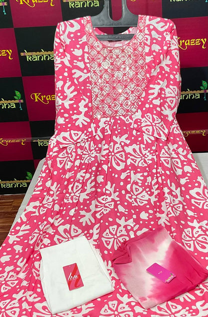 Feeding Queen 080325 Kanha Reyon Readymade Pant Style Suits Wholesaler Gujarat