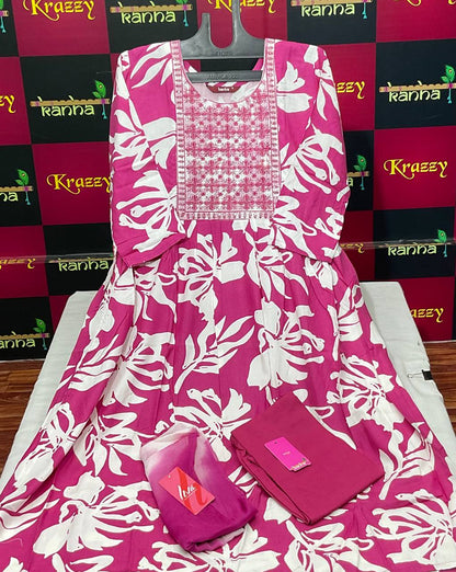 Feeding Queen 080325 Kanha Reyon Readymade Pant Style Suits Wholesaler Gujarat