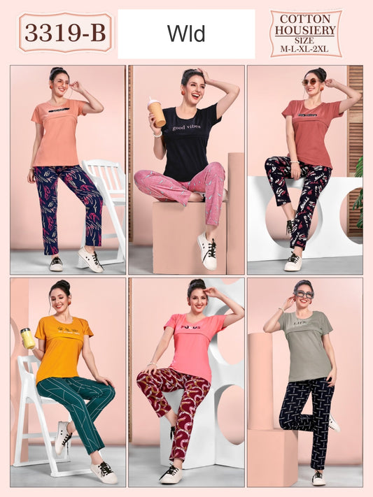 Feeding Style 3319 B Wld Cotton Pyjama Night Suits Exporter