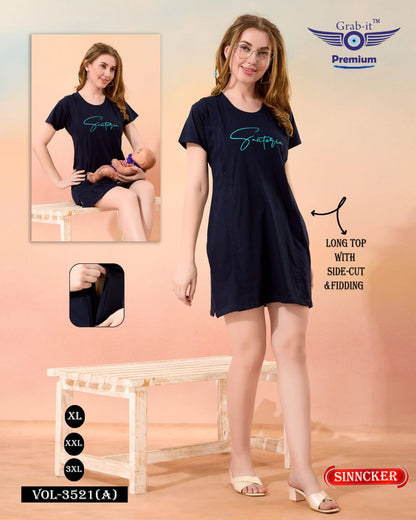 Feeding Style Vol 3521 A Grab It Sinker Women Long Tshirt Wholesaler Gujarat