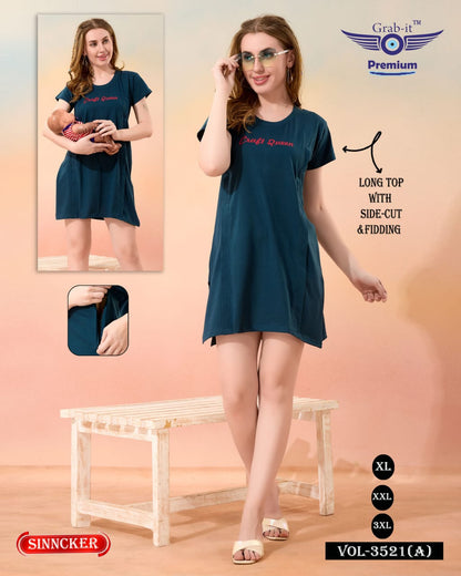 Feeding Style Vol 3521 A Grab It Sinker Women Long Tshirt Wholesaler Gujarat