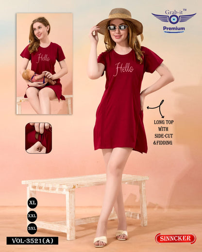 Feeding Style Vol 3521 A Grab It Sinker Women Long Tshirt Wholesaler Gujarat
