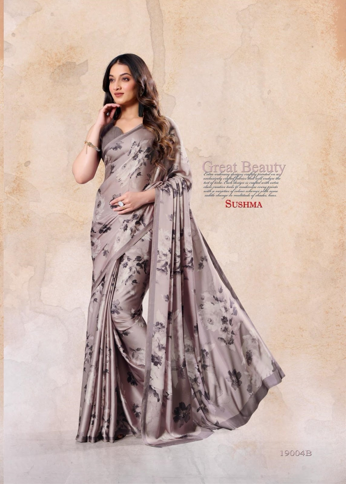 Felicity 19001A-19004D Sushma Satin Sarees Wholesaler Gujarat