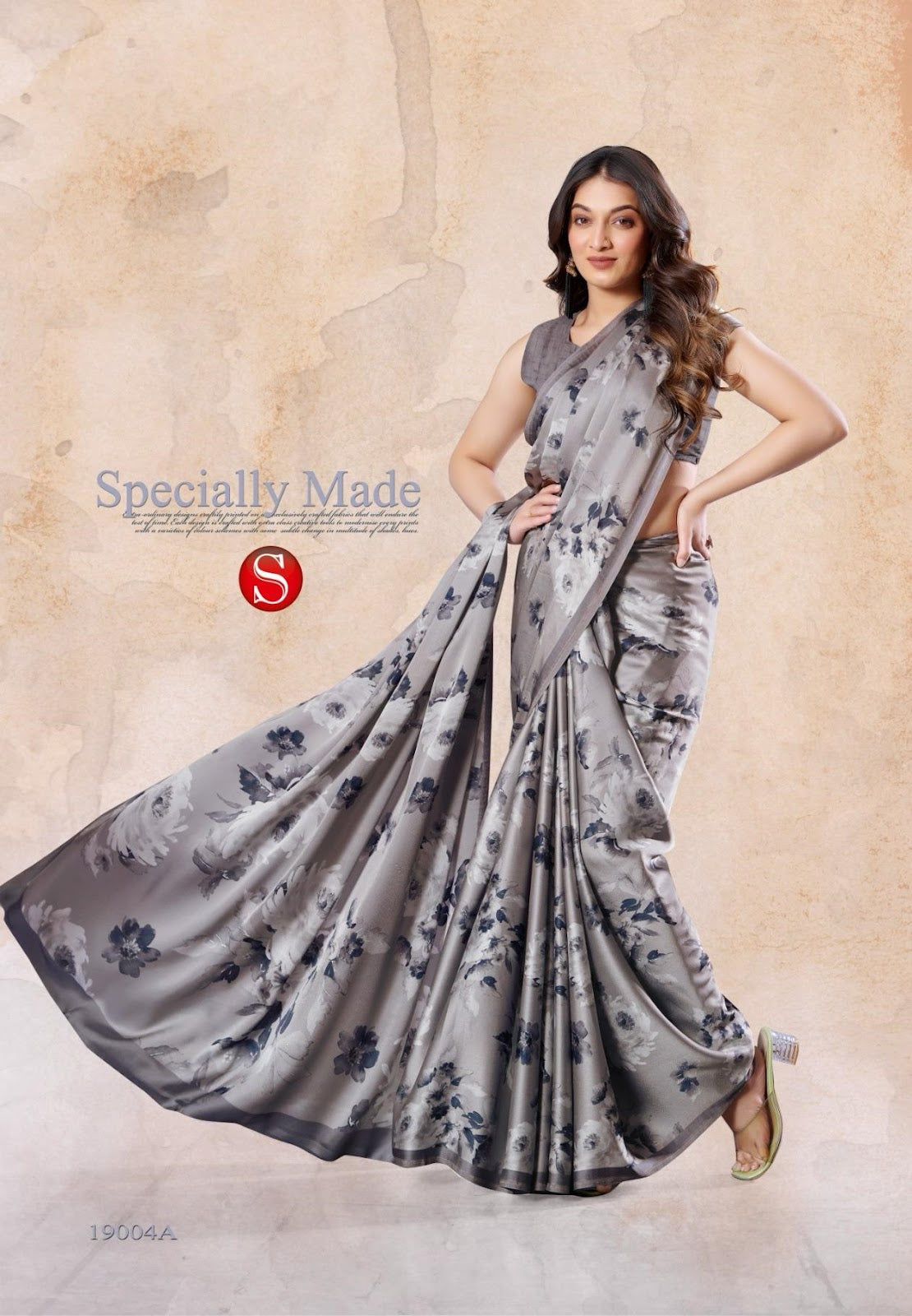 Felicity 19001A-19004D Sushma Satin Sarees Wholesaler Gujarat