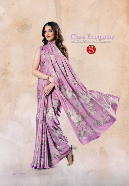 Felicity 19001A-19004D Sushma Satin Sarees Wholesaler Gujarat