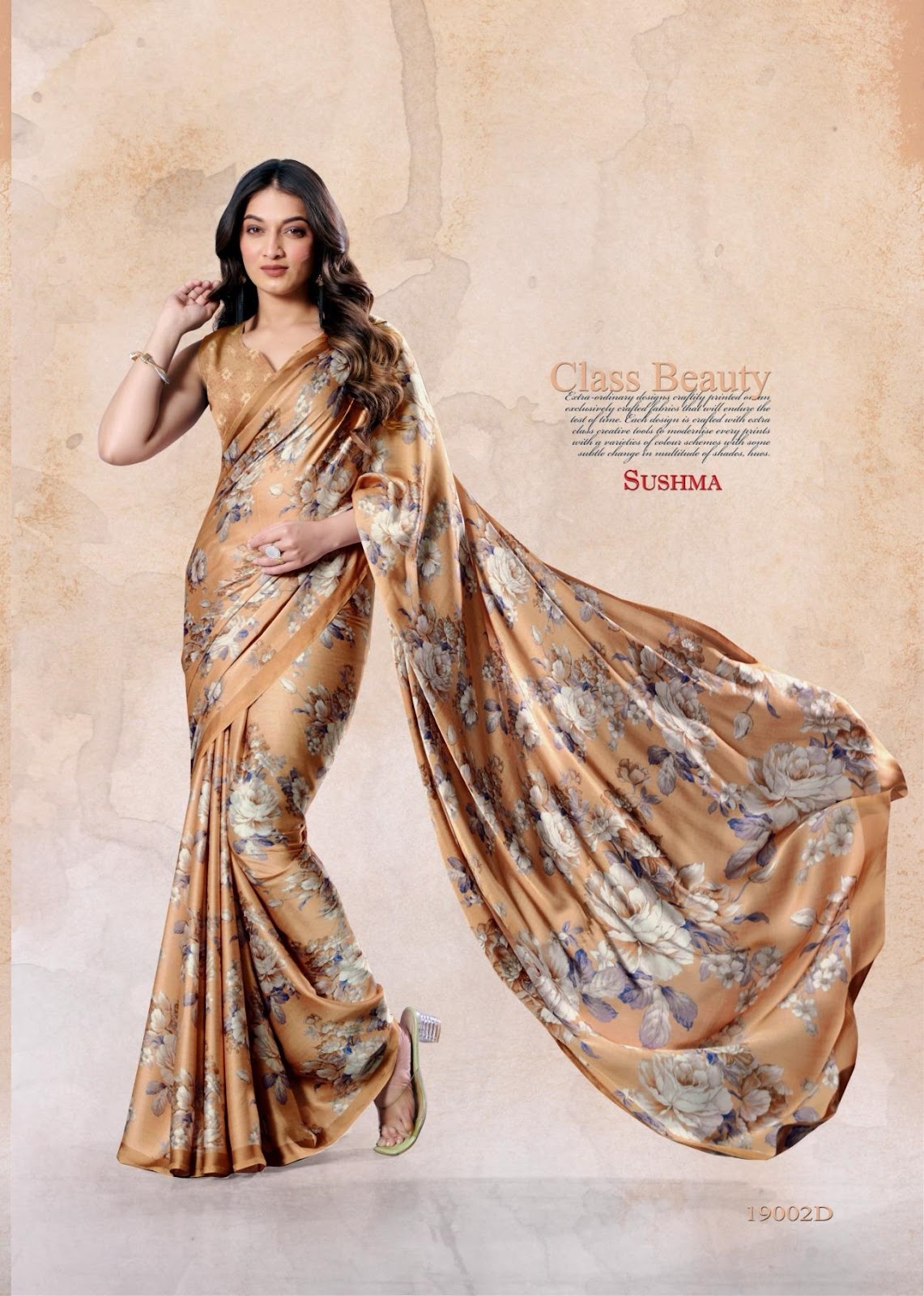 Felicity 19001A-19004D Sushma Satin Sarees Wholesaler Gujarat