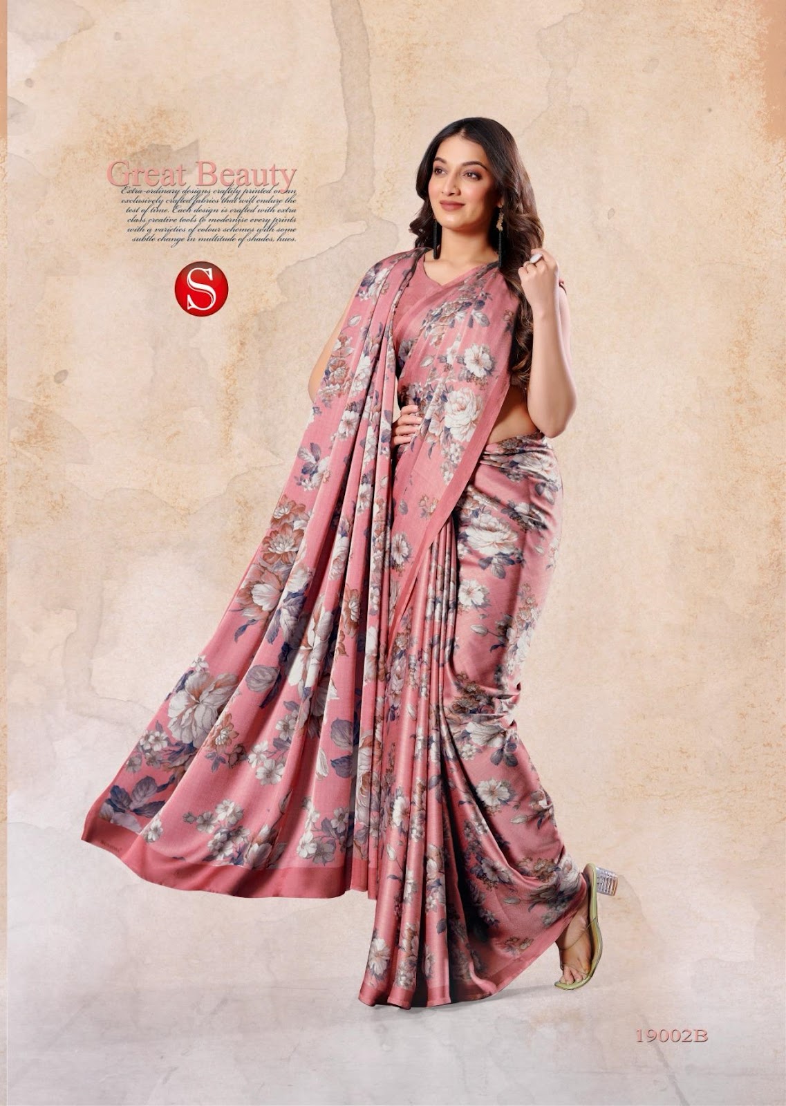 Felicity 19001A-19004D Sushma Satin Sarees Wholesaler Gujarat