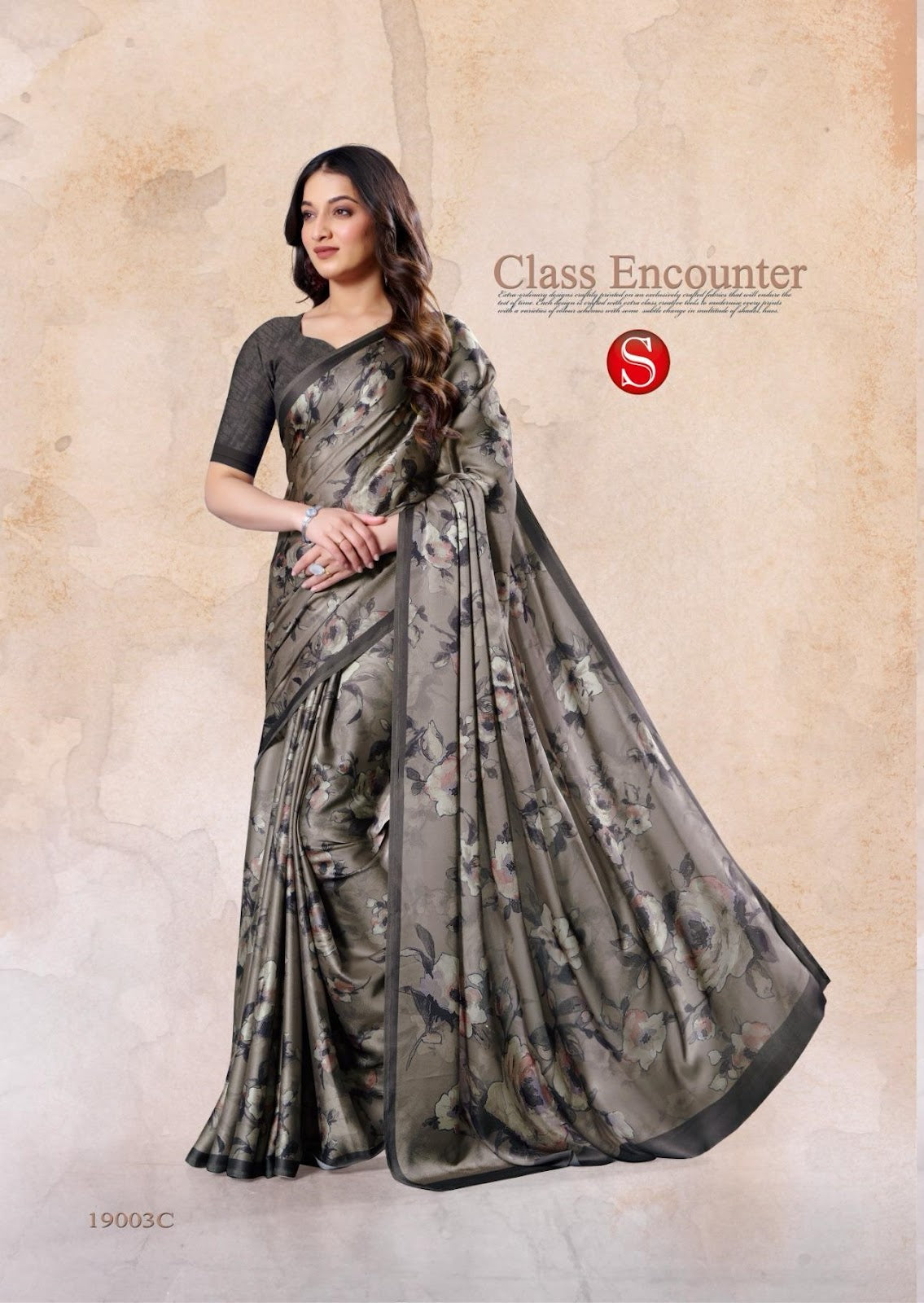 Felicity 19001A-19004D Sushma Satin Sarees Wholesaler Gujarat