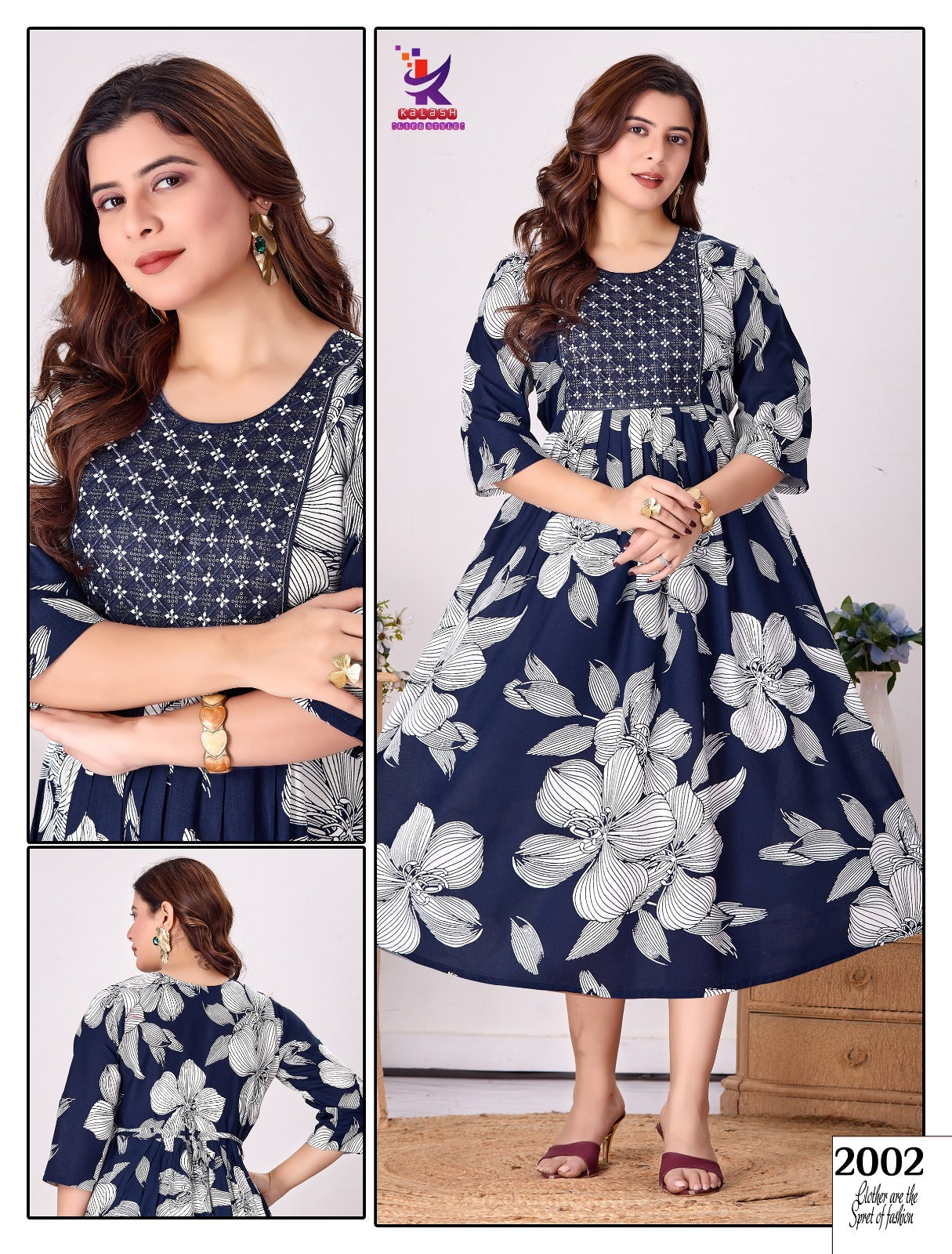 Fem Fab 11 Mlm Kalash Lifestyle Rayon 14Kg Anarkali Kurtis Manufacturer Gujarat