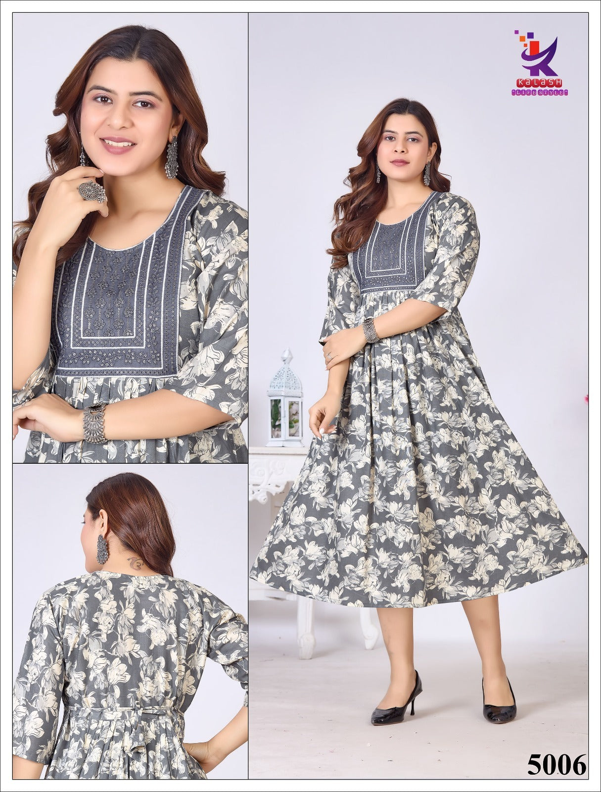 Fem Fab 13 Mlm Kalash Lifestyle Rayon 14Kg Anarkali Kurtis Exporter India