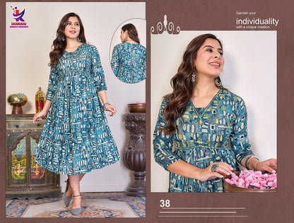 Femflair 2 Mlm Kalash Lifestyle Rayon Cotton Plus Size Kurtis Wholesale