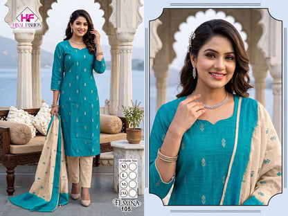 Femina Hinal Fashion Raw Silk Readymade Pant Style Suits Wholesale Rate