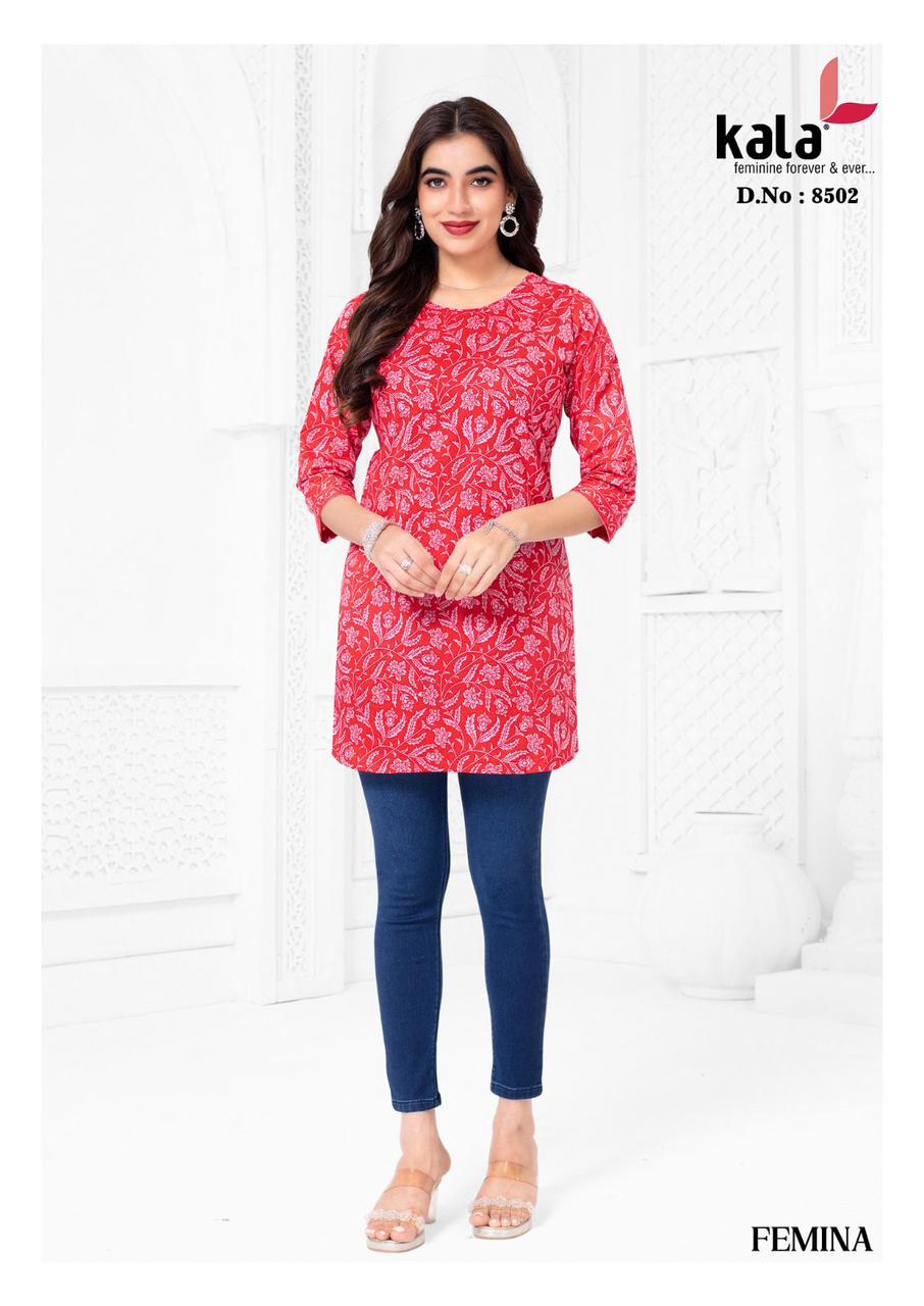 femina kala cotton short kurtis manufacturer