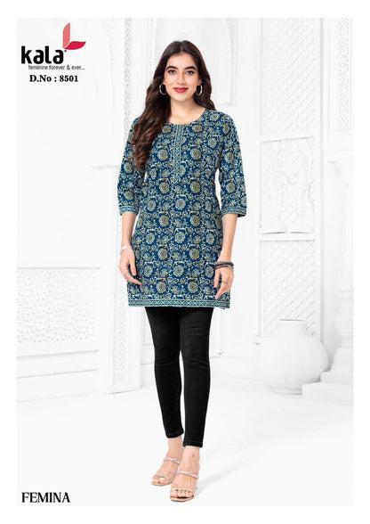 femina kala cotton short kurtis manufacturer