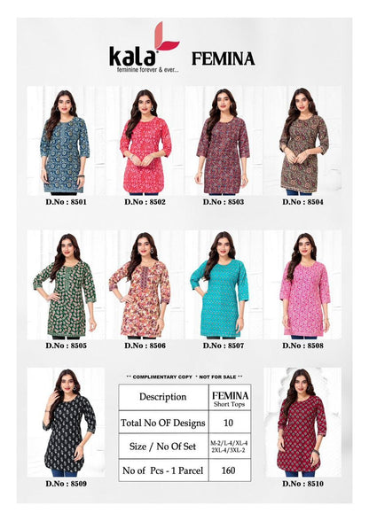 femina kala cotton short kurtis manufacturer