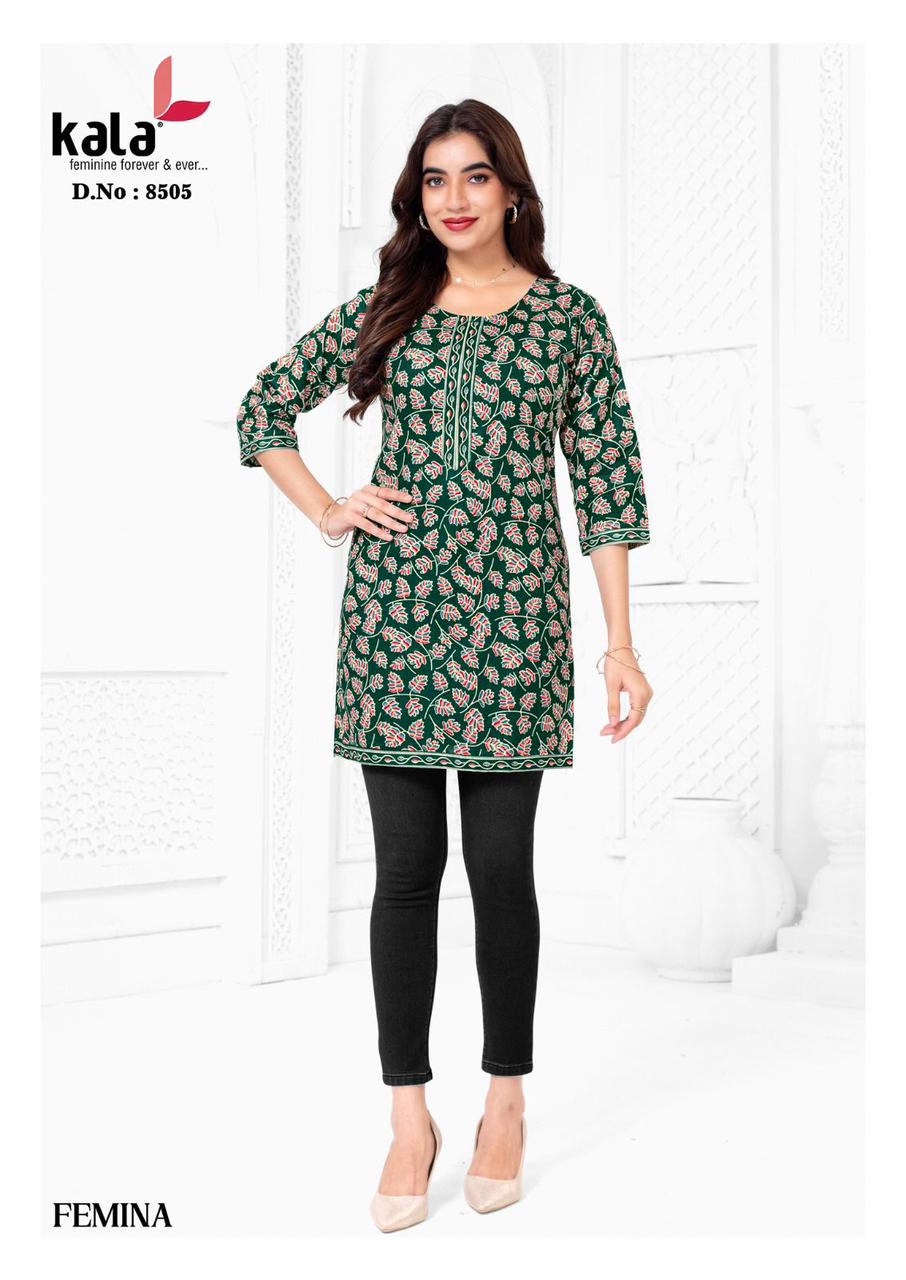 femina kala cotton short kurtis manufacturer