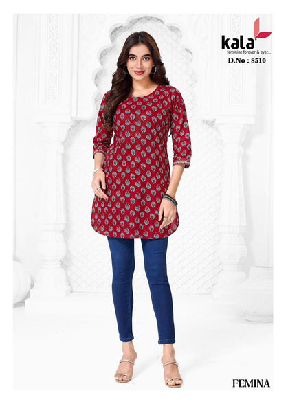 femina kala cotton short kurtis manufacturer