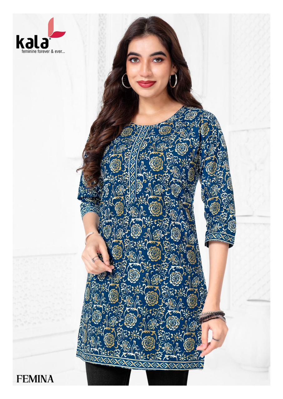 femina kala cotton short kurtis manufacturer
