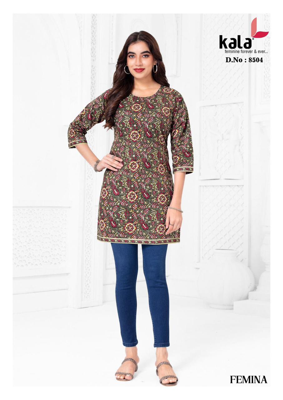 femina kala cotton short kurtis manufacturer