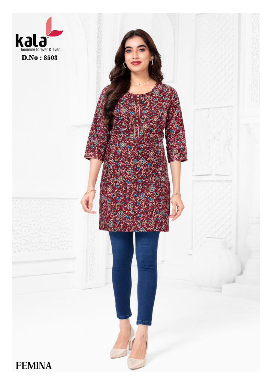 femina kala cotton short kurtis manufacturer