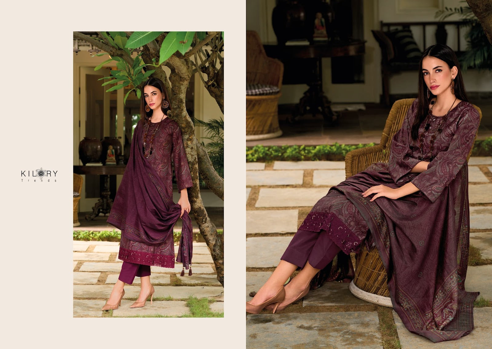 Femina Kilory Modal Silk Pant Style Suits Manufacturer India