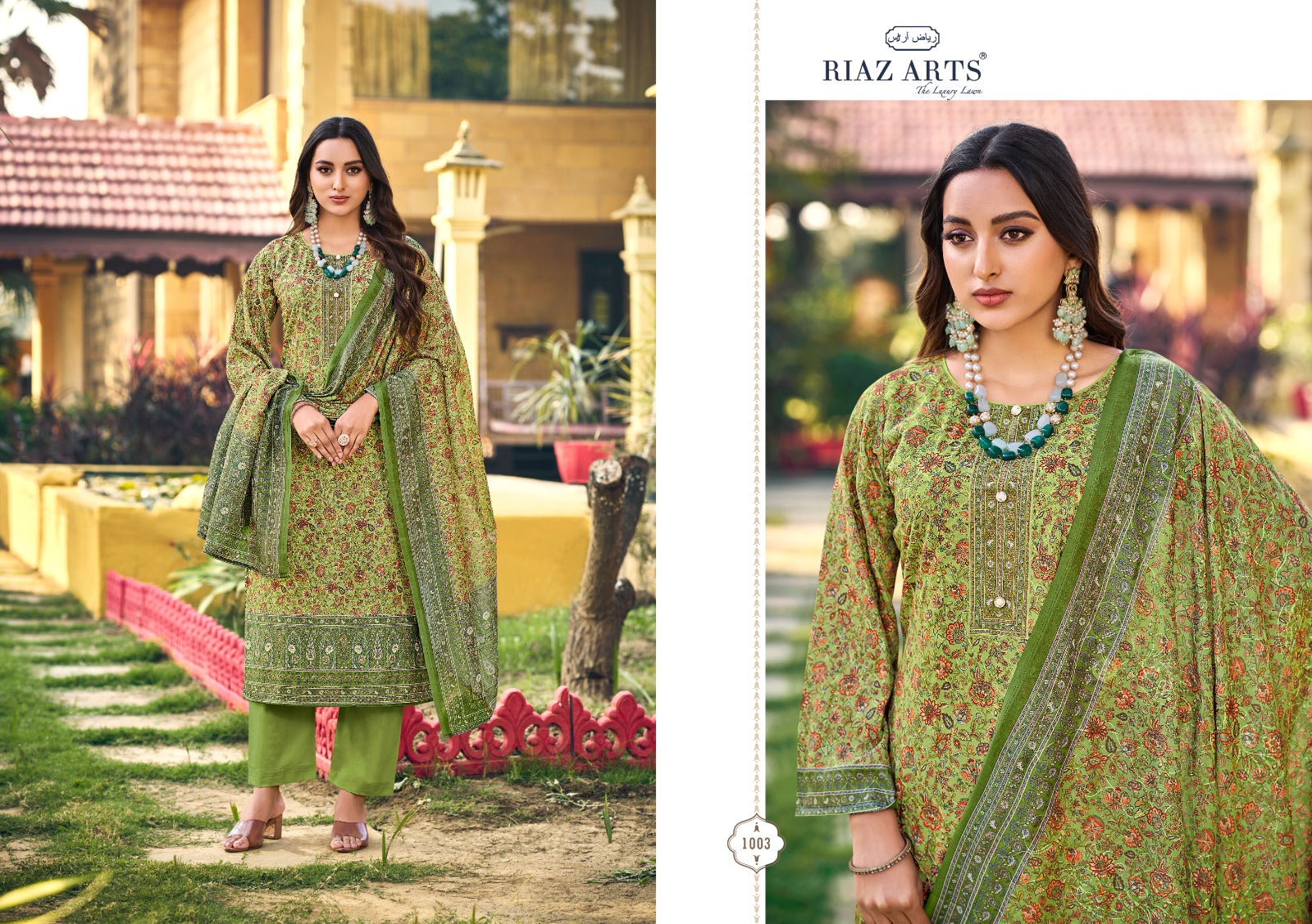Feminaa Riaz Art Pure Cotton Karachi Salwar Suits Exporter