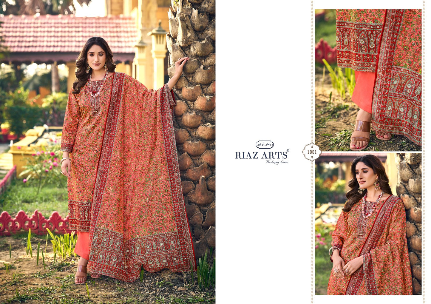 Feminaa Riaz Art Pure Cotton Karachi Salwar Suits Exporter