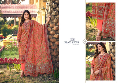 Feminaa Riaz Art Pure Cotton Karachi Salwar Suits Exporter