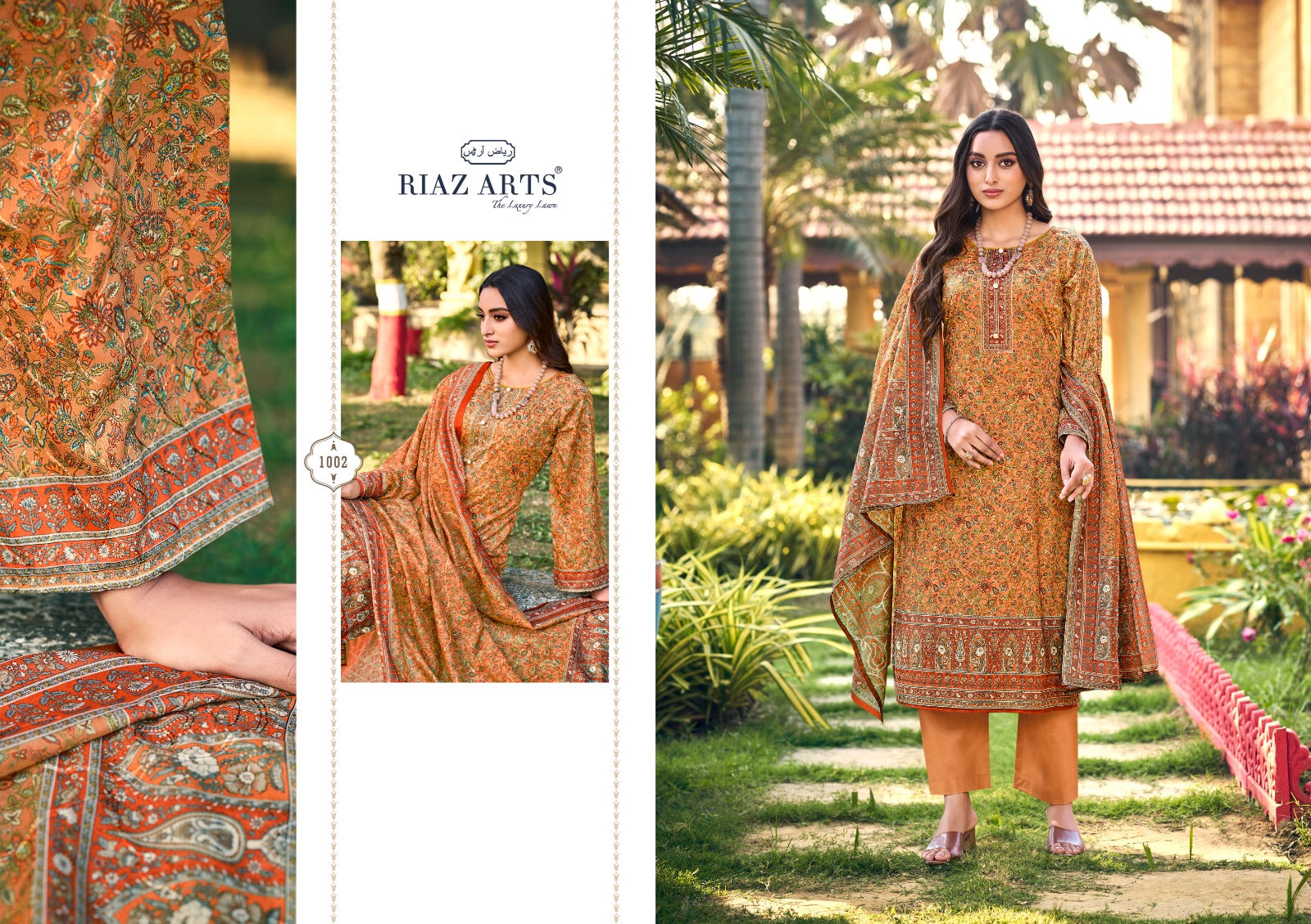 Feminaa Riaz Art Pure Cotton Karachi Salwar Suits Exporter