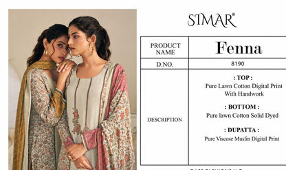 Fenna Cotton Simar Lawn Pakistani Salwar Suits Supplier India
