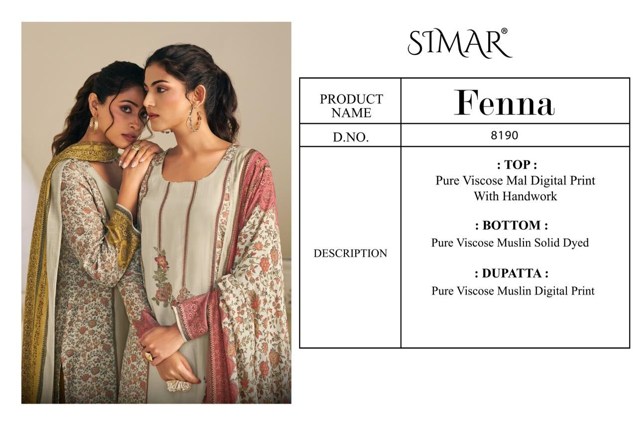 Fenna Mal Simar Viscose Pant Style Suits Wholesale Rate