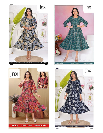 Fenty Jnx Vetican Anarkali Kurtis Manufacturer Ahmedabad