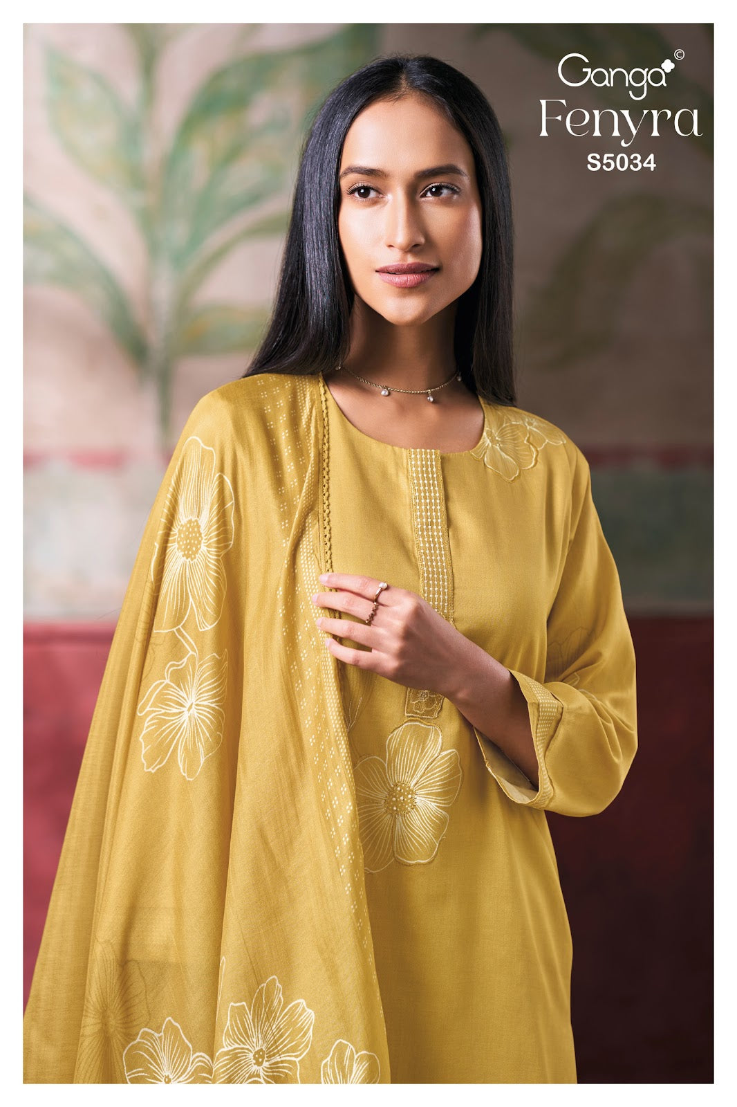 Fenyra S5034 Ganga Cotton Satin Pant Style Suits Manufacturer Ahmedabad