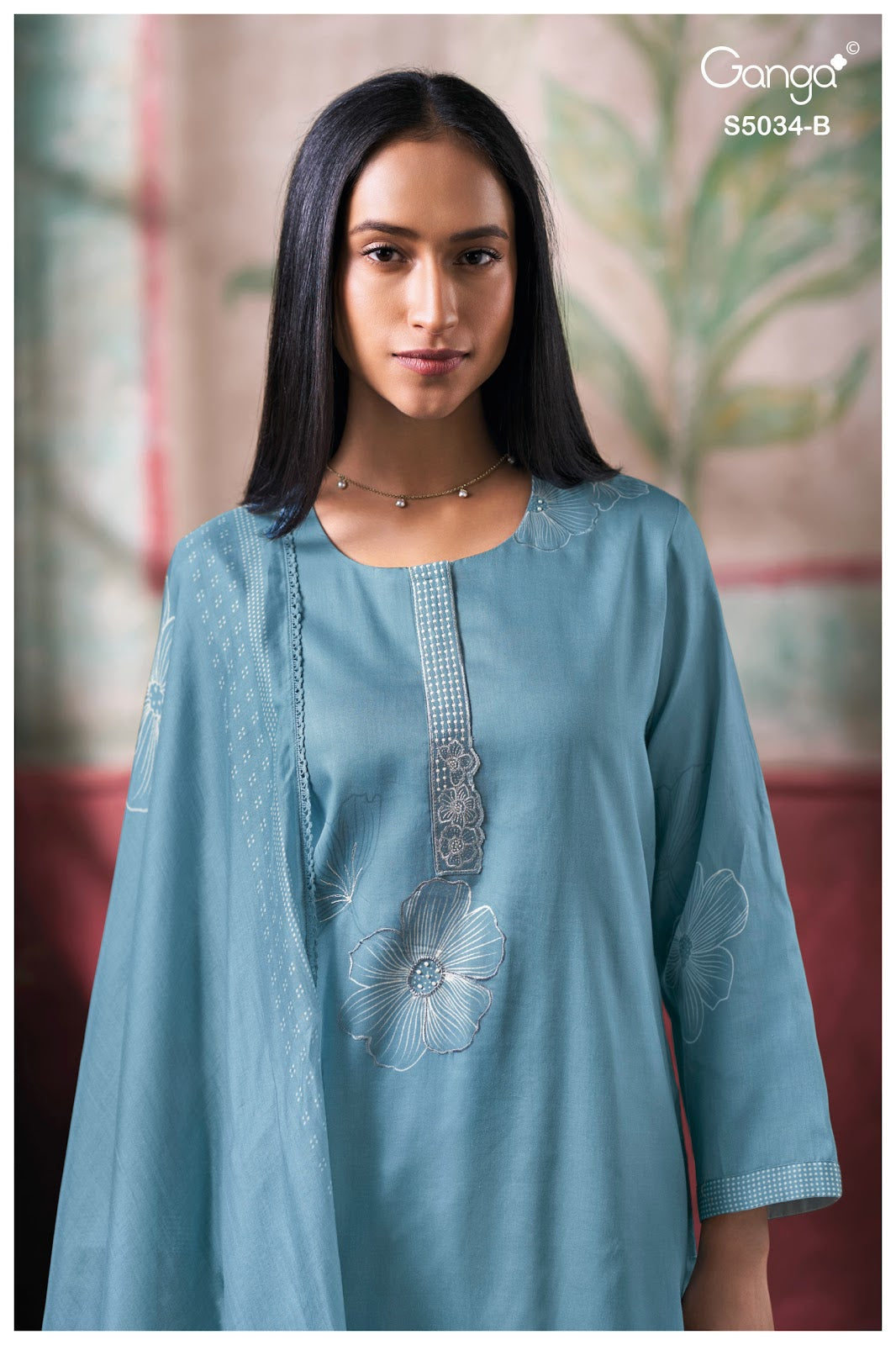 Fenyra S5034 Ganga Cotton Satin Pant Style Suits Manufacturer Ahmedabad