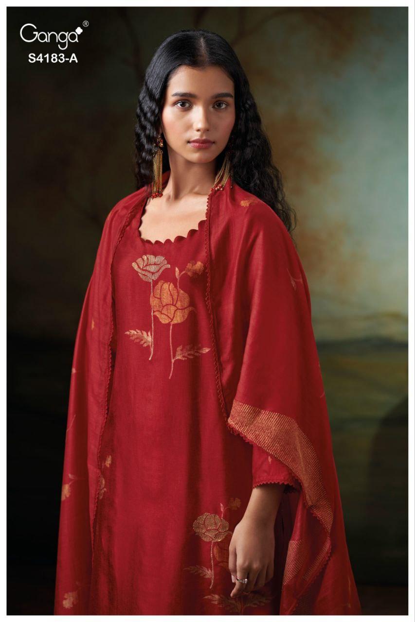 Feriel 4183 Ganga Premium Bemberg Plazzo Style Suits Exporter India