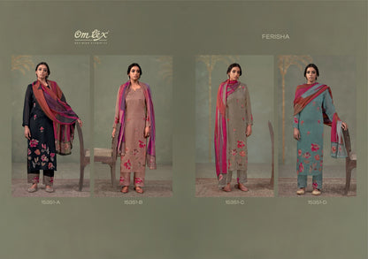 Ferisha Omtex Organza Pant Style Suits Wholesale Price